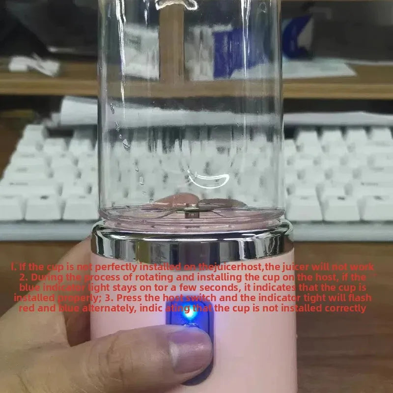 Showlu Smart portable mini blender with USB charging, compact smoothie maker in black, ideal for on-the-go blending.