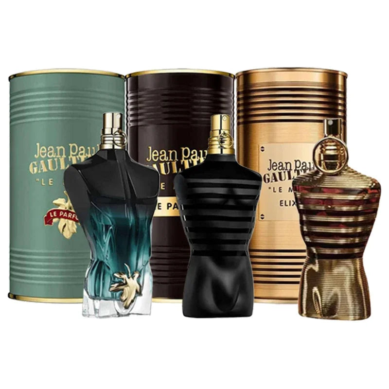 Jean Paul Gaultier Le Male Le Parfum 125ml oriental cologne for men, featuring sleek bottle and elegant fragrance display.