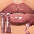 SHOWLU FASHION STORE QiBest Clear Water Gloss Glass Lip Gloss with moisturizing mirror, giving a glossy, tinted finish on lips