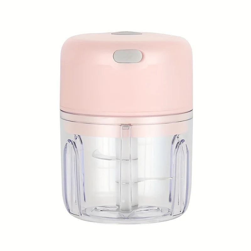 Mini rechargeable garlic chopper and meat grinder by Showlu Fashion Store, compact kitchen tool for crushing garlic, chili, onions, and nuts.