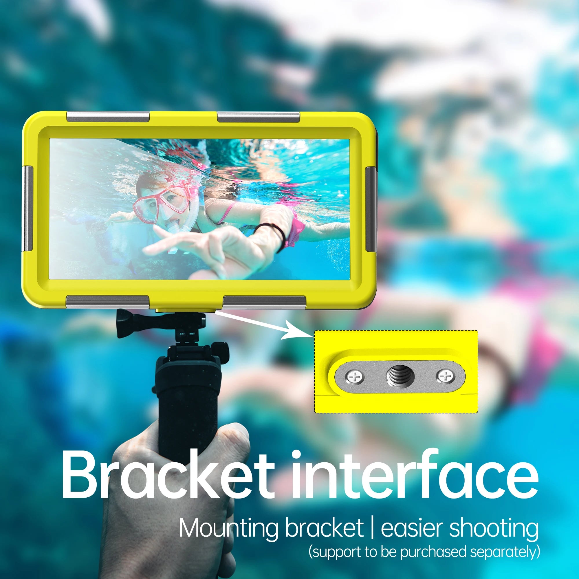 Showlu Smart General waterproof phone pouch with clear universal beach case for protection against water and sand.