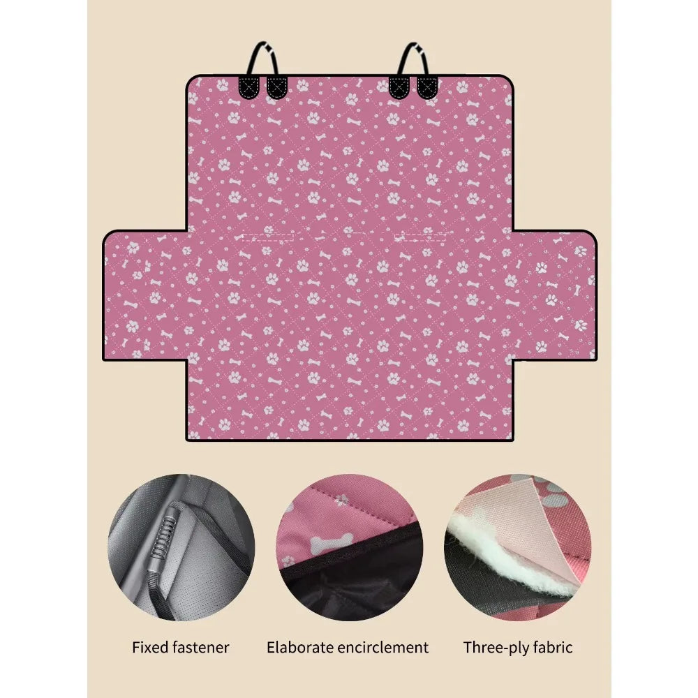 Showlu universal pet dog cargo cover waterproof back seat car mat, protecting car seats from pet fur and dirt during travel