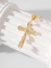 FanSibao Women's Religious Cross Pendant Necklace Christian Pendant Collar Prayer Baptism Christmas Gift