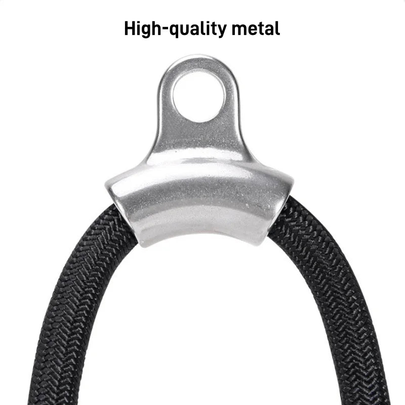 Showlu Fashion Store tricep rope with ergonomic handles for cable machine pulley, suitable for strength training and muscle toning.