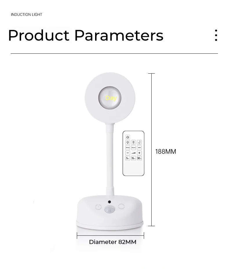 Rechargeable motion sensor LED wall spotlight by Showlu Smart General, showing the sleek black exterior and adjustable mounting bracket.