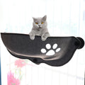 Shuangmao Cat Window Hammock in coral fleece, cozy pet bed lounger for cats up to 20kg, shown attached to a window.
