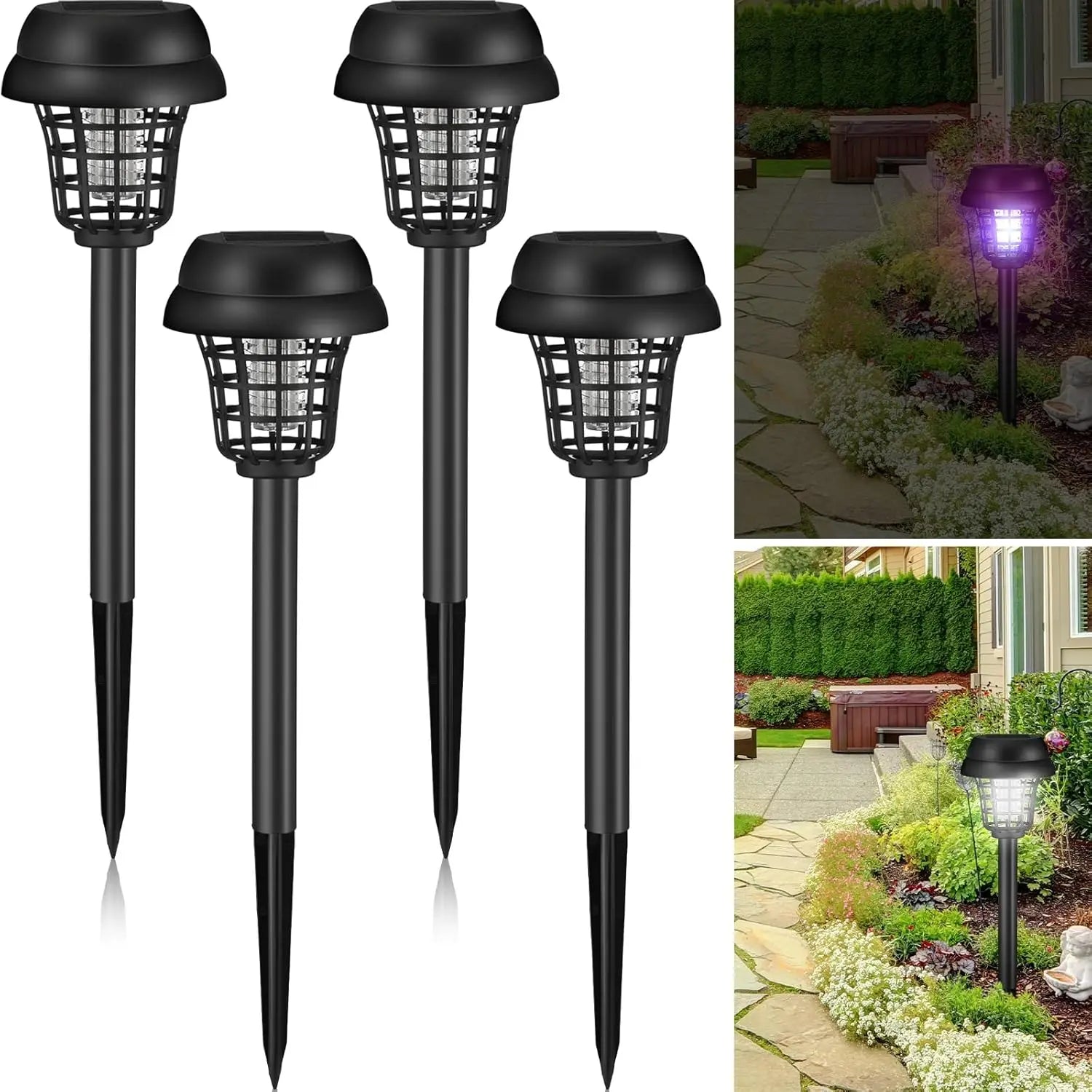 Showlu Smart Solar Bug Zapper with two light modes, outdoor mosquito killer, powered by solar, for effective insect control