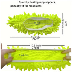 1-5 Pairs of Washable and Reusable Microfiber Mop Slippers,Dust-Repellent and Easy-to-Clean Shoes Cover for Bathroom and Bedroom