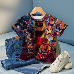 Fashion Clothing Kids 3D Five Night At Freddy Fnafs T-shirt Children Cartoon Tee Shirts T Shirt for Boys Sonic Clothes Girls Top