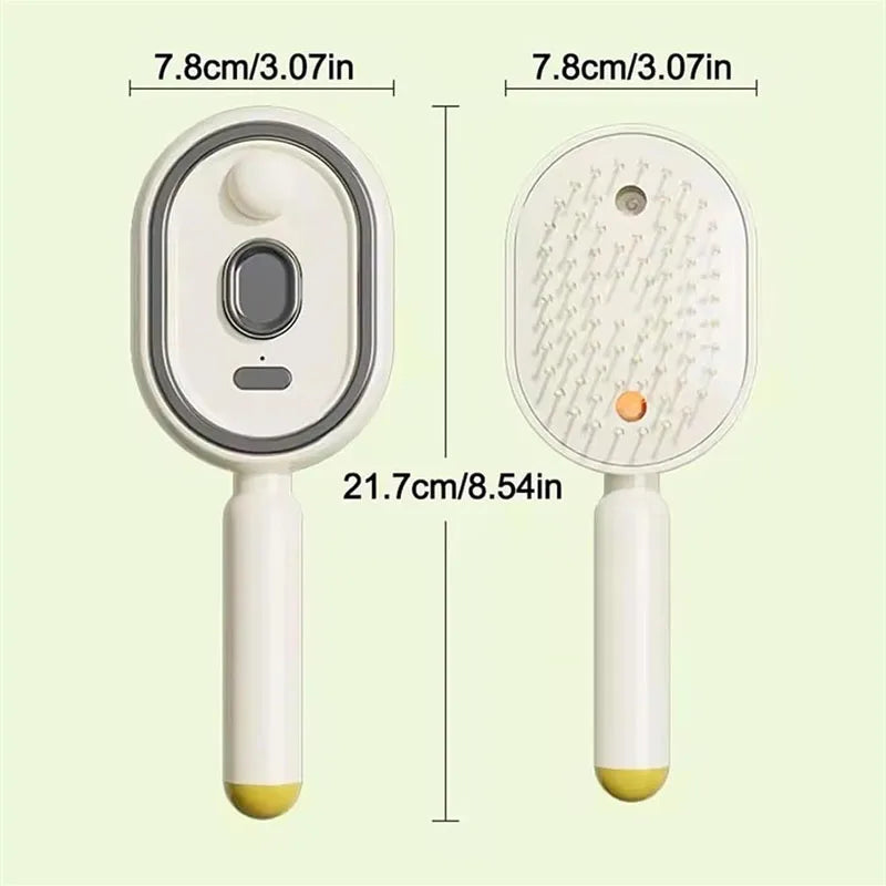 Rechargeable Showlu Smart General 3-in-1 scalp steam massage comb showing its sleek design and multiple massage settings.