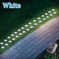 Solar LED garden pathway lights with 8 modes, outdoor waterproof design, energy-efficient lighting for garden decor.