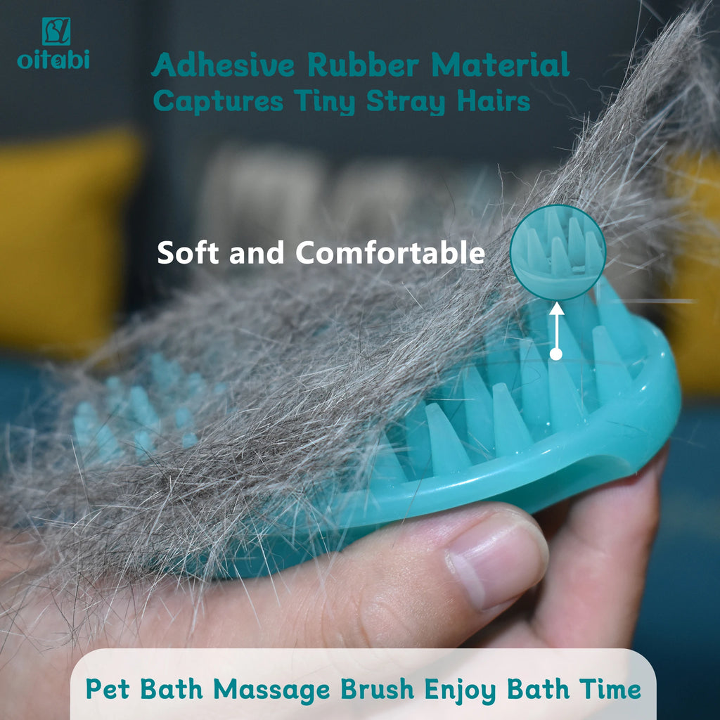 Showlu Smart General pet hair removal brush with ergonomic handle and flexible bristles for easy pet hair cleanup.