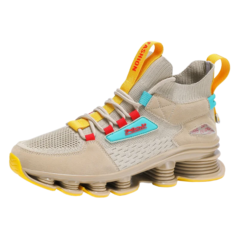 Men's casual sneakers by Showlu Fashion, breathable trainer shoes with a stylish design for running and everyday wear.