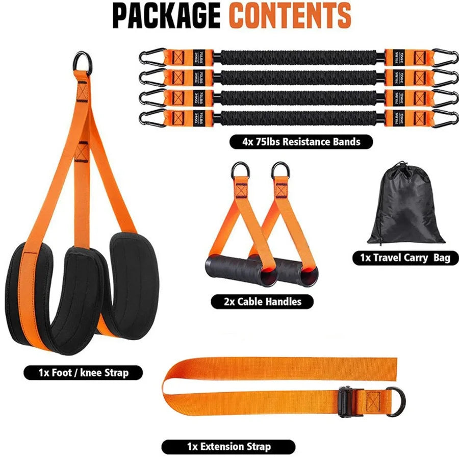 Showlu Pull Up Assistance Bands Set for strength training, featuring durable workout straps for resistance exercises.
