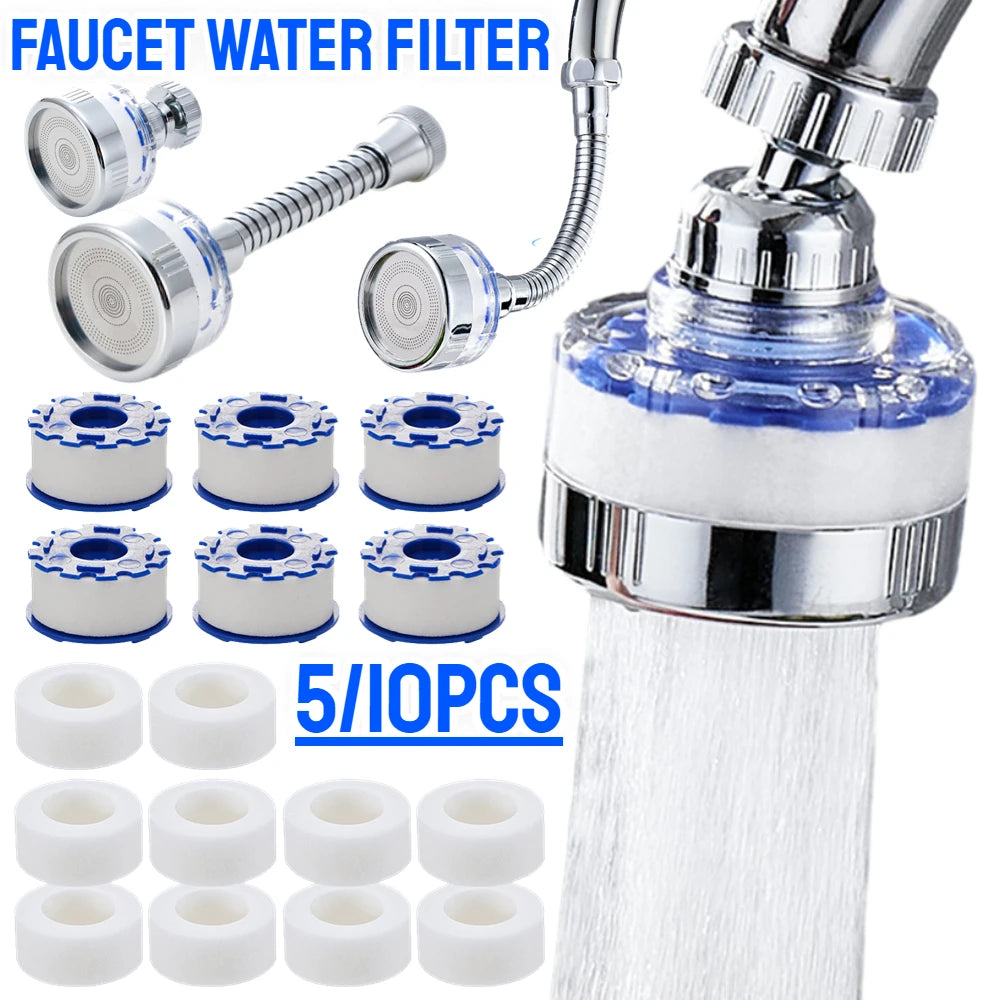 Showlu Fashion Store APWIKOGER faucet water filter with 360° pressurized sink tap aerator installation in a modern kitchen