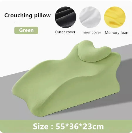 Showlu Memory Foam Prone Sleeping Pillow with ergonomic design, offering comfortable support for restful sleep.