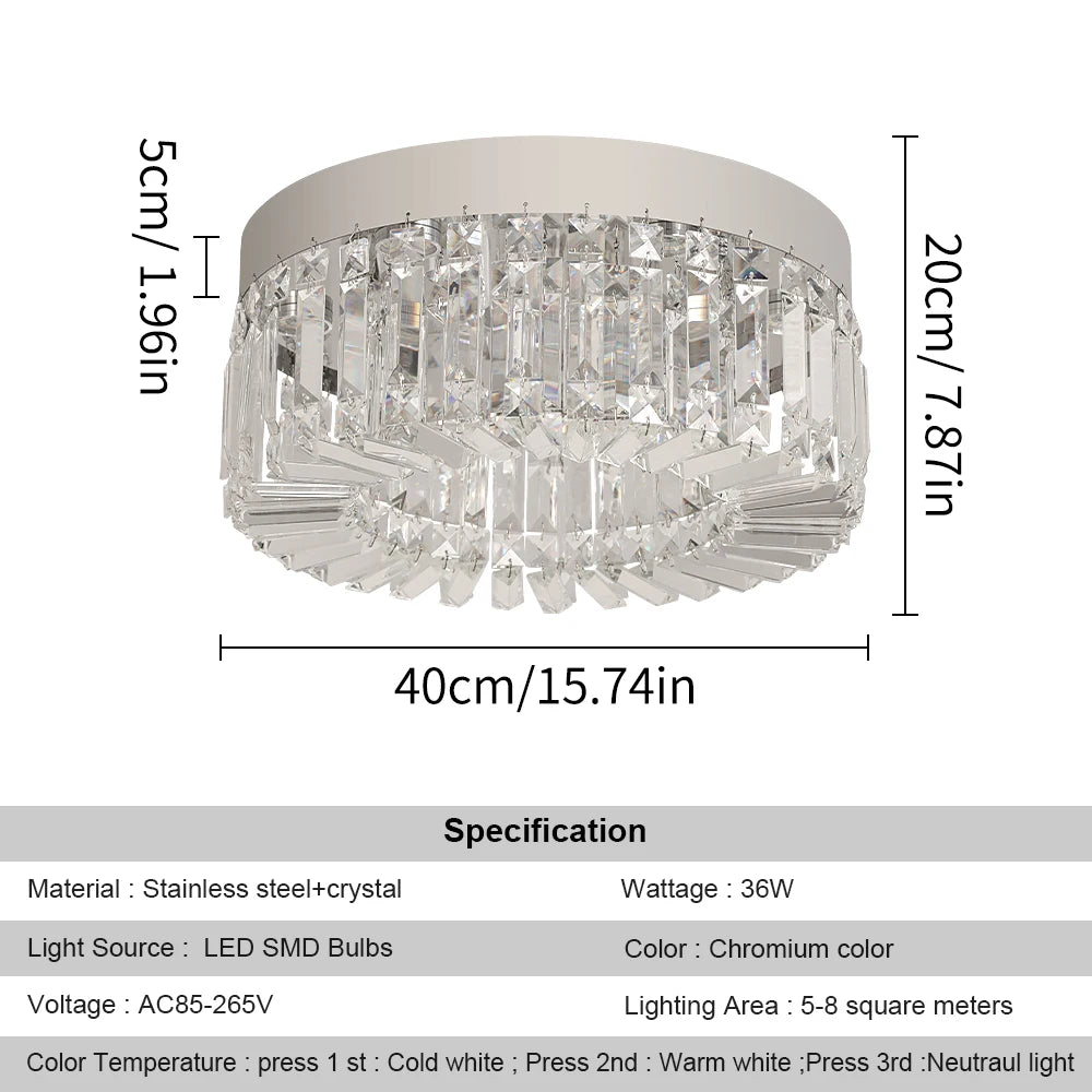 Modern gold crystal ceiling lamp by Vetrulus featuring luxury LED chandelier design with sparkling crystals and elegant style.