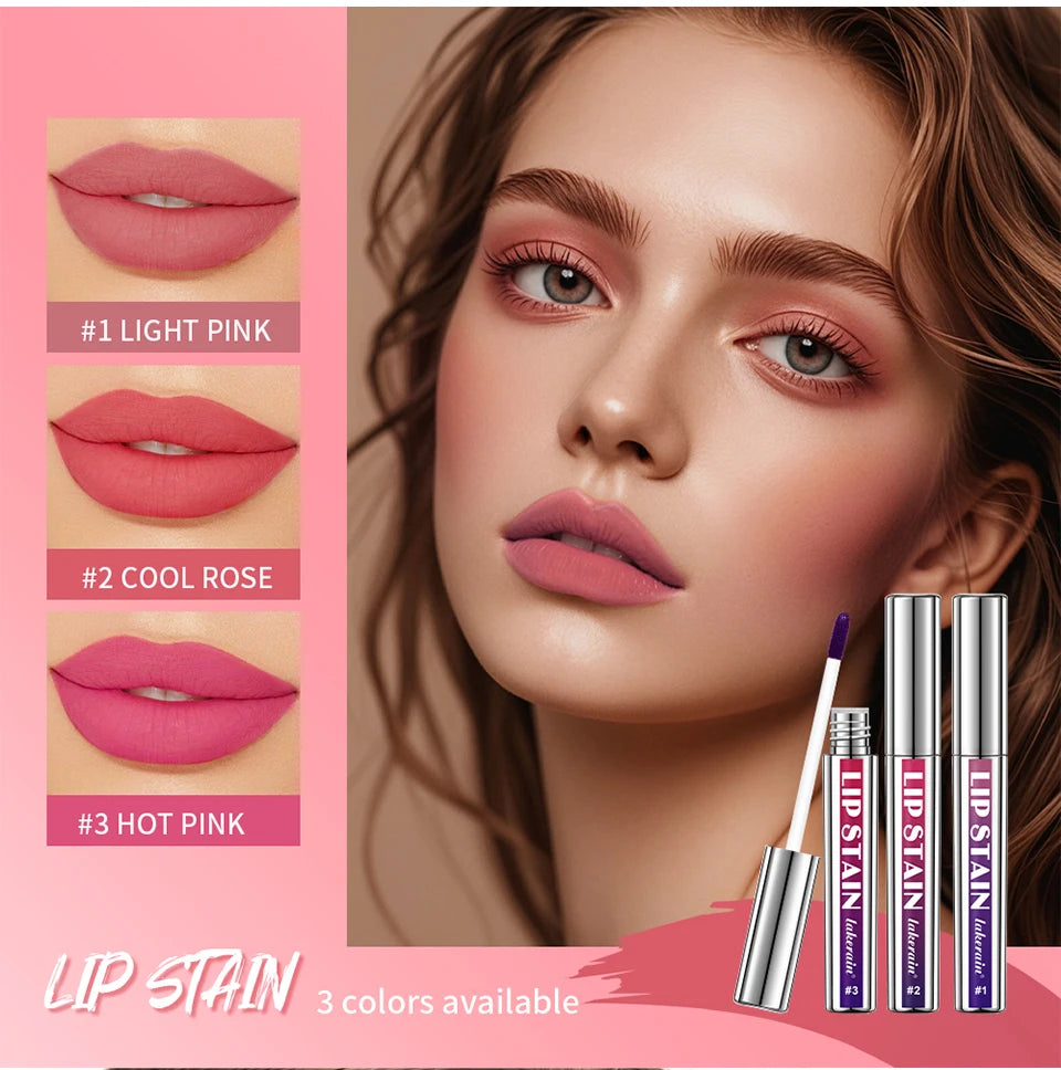 Showlu Smart General waterproof peel-off lip stain with vibrant color, featuring a sleek applicator and glossy finish.