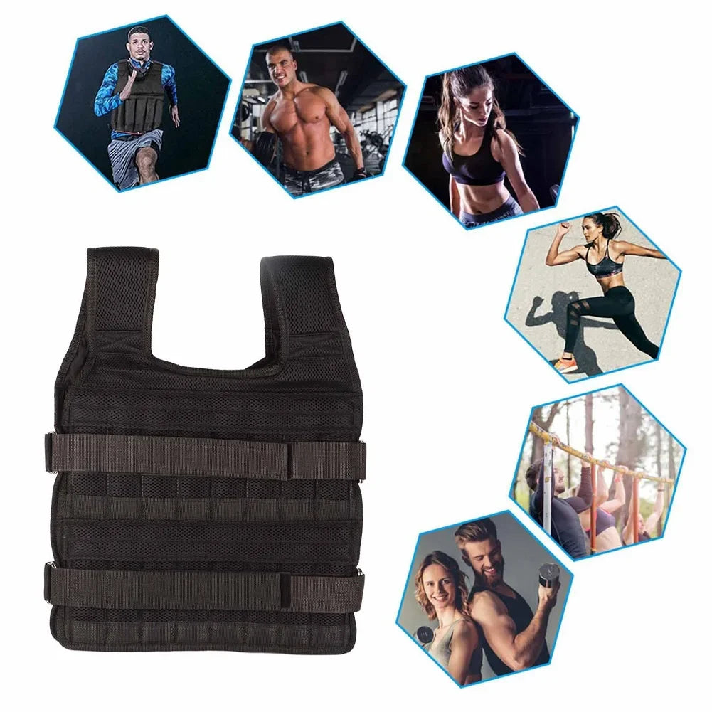 SHOWLU 20kg weighted vest for men, adjustable cotton training jacket, fitness and strength training apparel