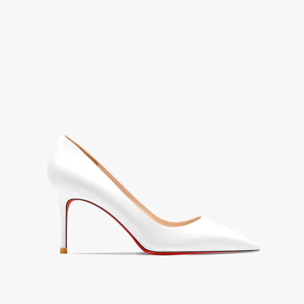 Red women's high heels with pointed toes and 12cm stiletto heels, stylish pumps by SHOWLU FASHION STORE.