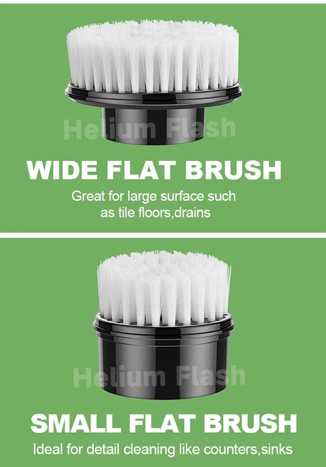 Showlu Smart General cordless electric spin scrubber with 7-in-1 cleaning brush for versatile home cleaning tasks.