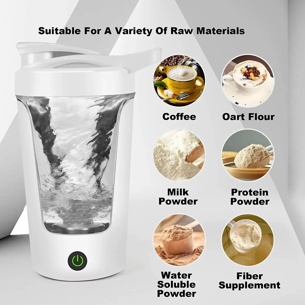 450ml Portable Electric Protein Shaker Bottle and Mixer Cup