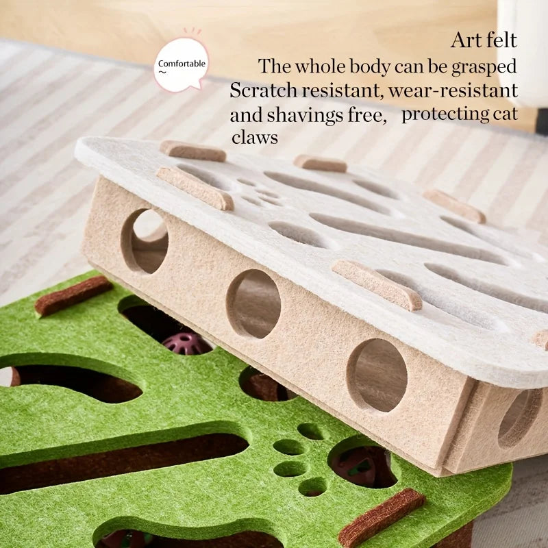 Showlu Smart General Pet Treat Puzzle Toy with colorful compartments for engaging dogs in mental stimulation and treat discovery.