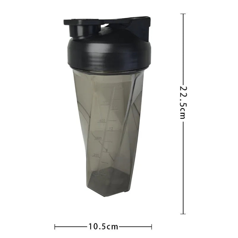 600ml FUYAOZHISHANG vortex mixer shaker bottle made of durable Tritan, ideal for protein shakes and fitness drinks.