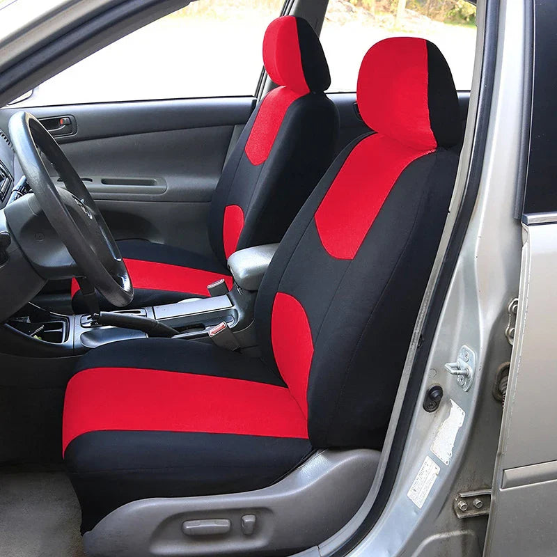 Universal car seat covers by SHOWLU FASHION STORE, 9-piece polyester cloth set with padded and textured fabric for full vehicle protection.