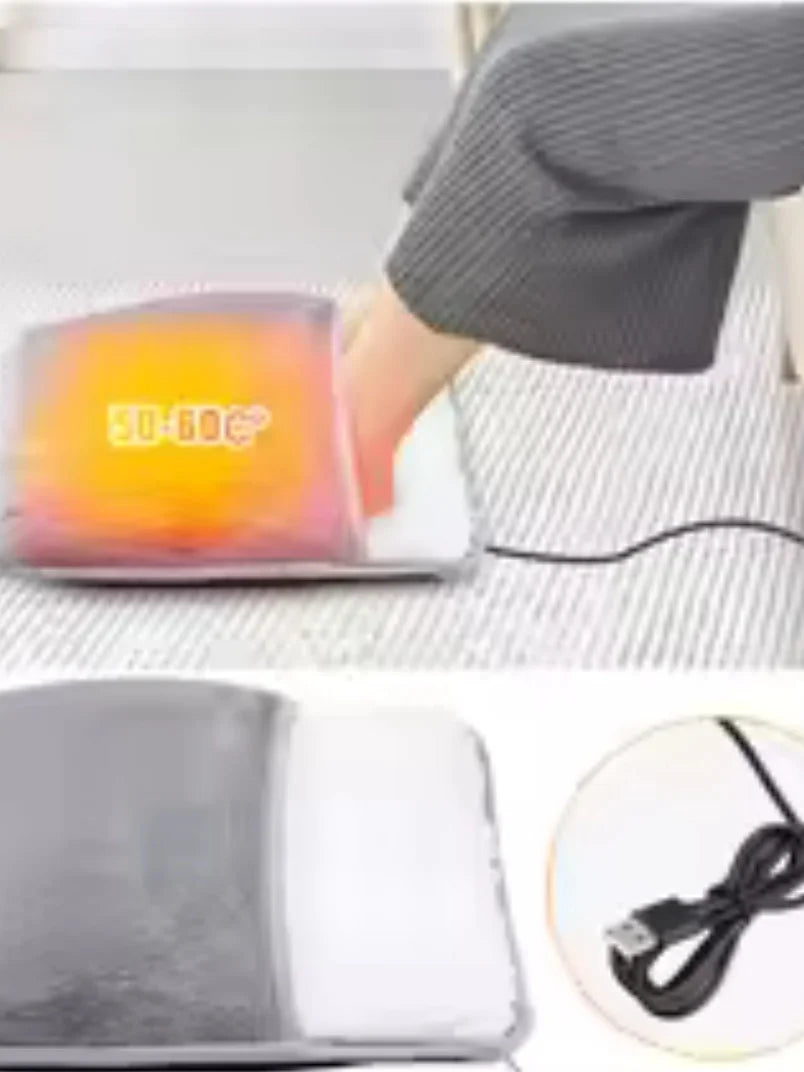 Showlu Smart General USB heated plush foot warmer pad with soft fabric and built-in heating elements for cozy warmth.