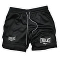 Men's 2-in-1 running shorts with double-deck design, suitable for gym, sports, and jogging, by Showlu Fashion.