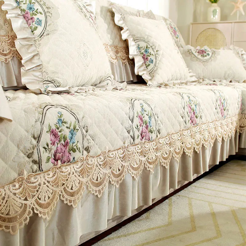 Four Seasons Combination Sofa Cushion European Universal Sofa Cover Simple and Non Slip High-end Thickened Living Room Sofa Mat