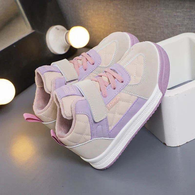 Kids winter sneakers by Showlu Fashion Store featuring waterproof, anti-slip sole, stylish walking shoes for children