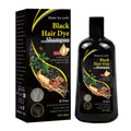 Water Ice Levin 3-in-1 black hair dye shampoo by SHOWLU FASHION STORE with organic ginger essence, 100ml bottle.
