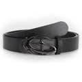 Black punk waist belt with geometric alloy needle buckle, stylish unisex accessory for daily wear and gift-giving.