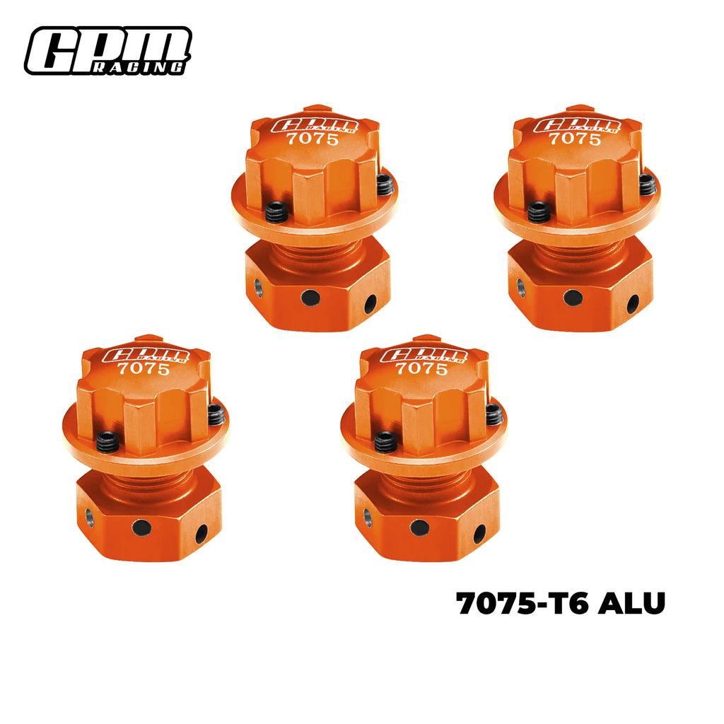 ARRMA 1/7 Limitless 8S aluminum wheel hex nut and lock nut set with 17mm compatibility for Gear Box, made of durable 7075 aluminum.