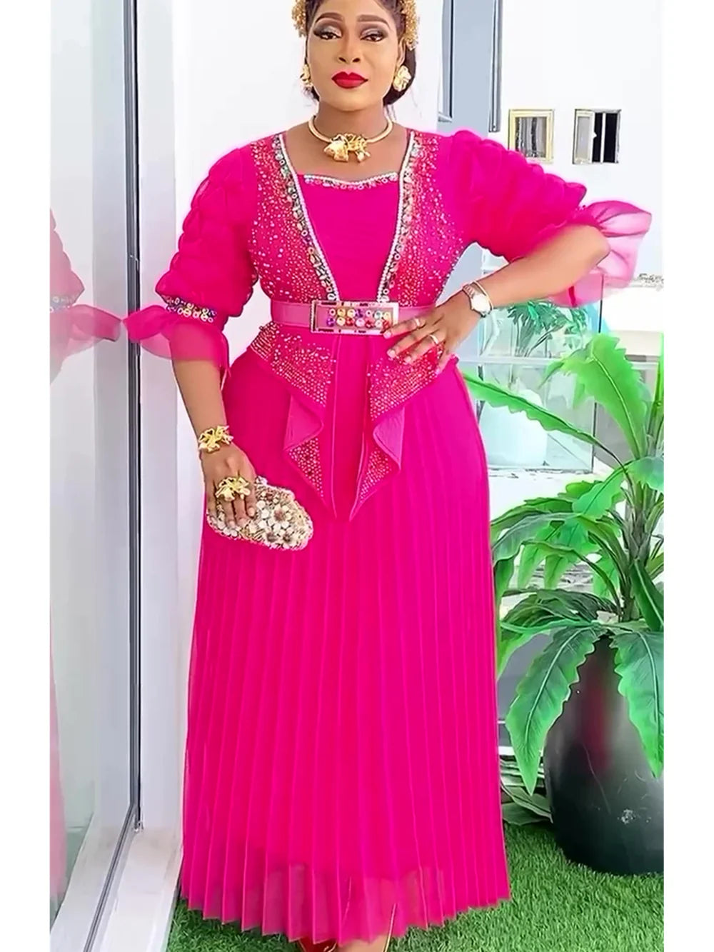 Elegant African Ankara Dashiki maxi dress by SHOWLU FASHION STORE featuring vibrant patterns and a flowing silhouette.