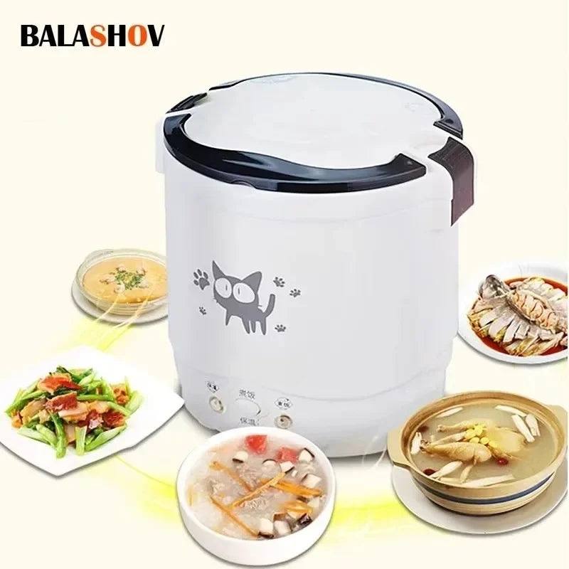 Showlu Smart General Mini Rice Cooker 2.0, compact kitchen appliance with stainless steel lid and easy-to-use controls.