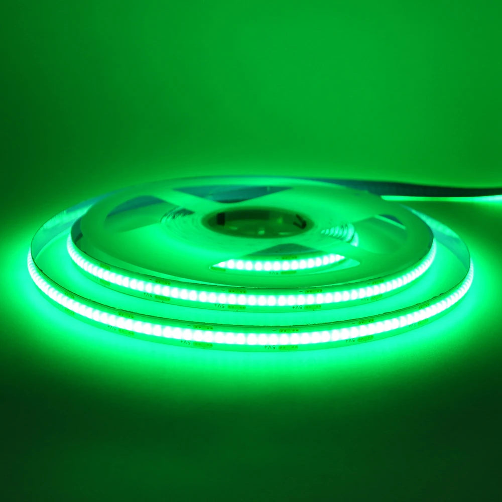 Showlu Smart Motion Sensor LED Strip Light 5V USB mounted, showcasing its slim design and motion detection feature.