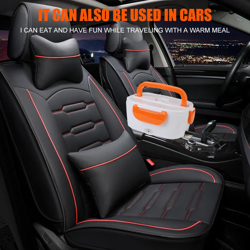 Showlu Electric Heated Lunch Box, portable 12V and 220V food warmer for keeping meals warm on the go.