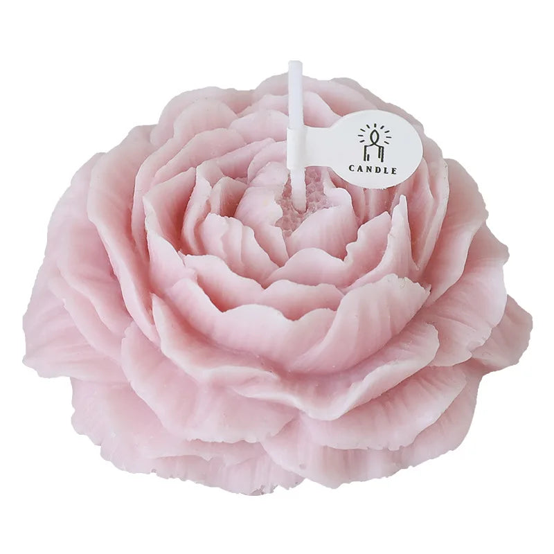 Scented peony flower candle from Showlu Fashion Store, decorative gift for Mother's Day or birthday celebration.