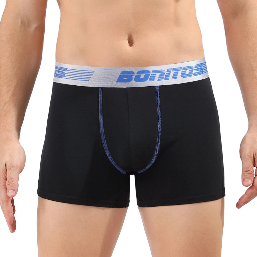 Men's cotton print boxer shorts by Showlu Fashion Store, featuring soft knit fabric and comfortable design.