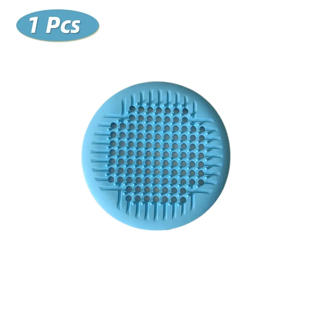 Showlu Smart General silicone drain cover fitting over sink or floor drains, flexible and durable for preventing clogs.