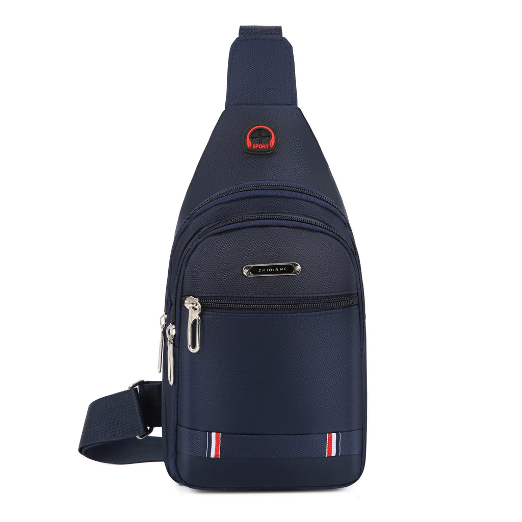 2024 New waterproof and wear-resistant men's trendy chest bag  single shoulder crossbody bag men's chest casual backpack
