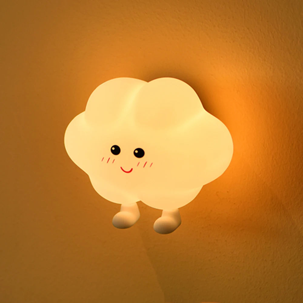 Star-shaped silicone LED night light by Showlu Smart General, glowing softly in a dimly lit room.