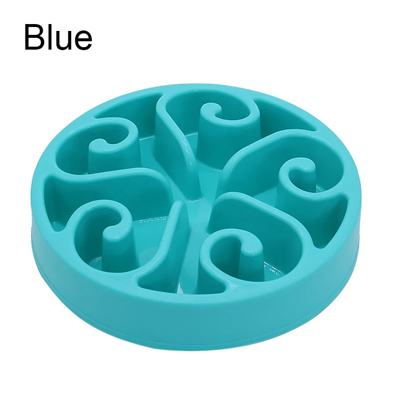 Showlu Fashion Store dog slow feeder bowl with anti-slip base, designed to prevent tipping and slow feeding for pets.