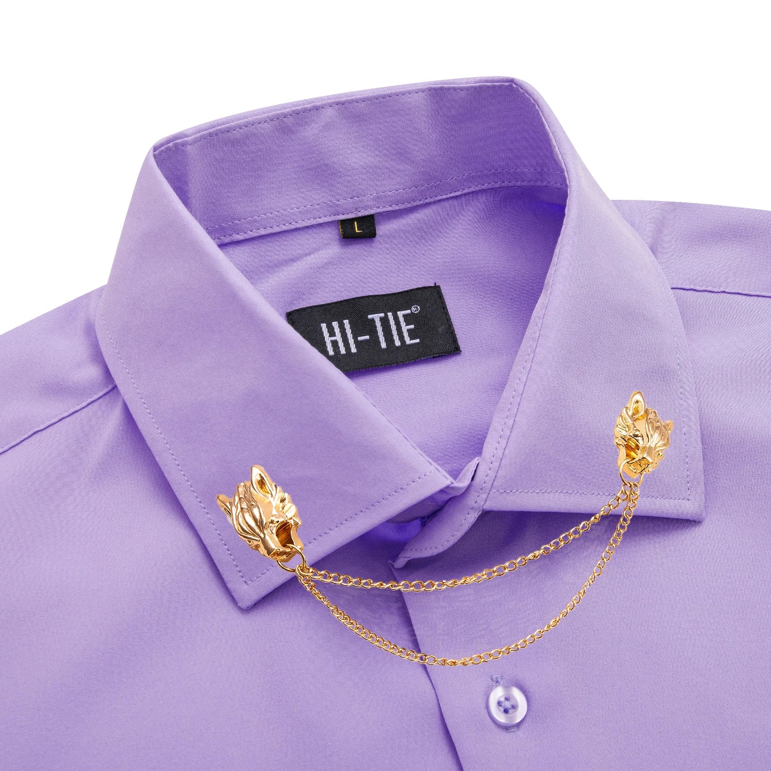 Men's silk slim fit long sleeve shirt with solid jacquard pattern, formal top by Showlu Fashion Store.