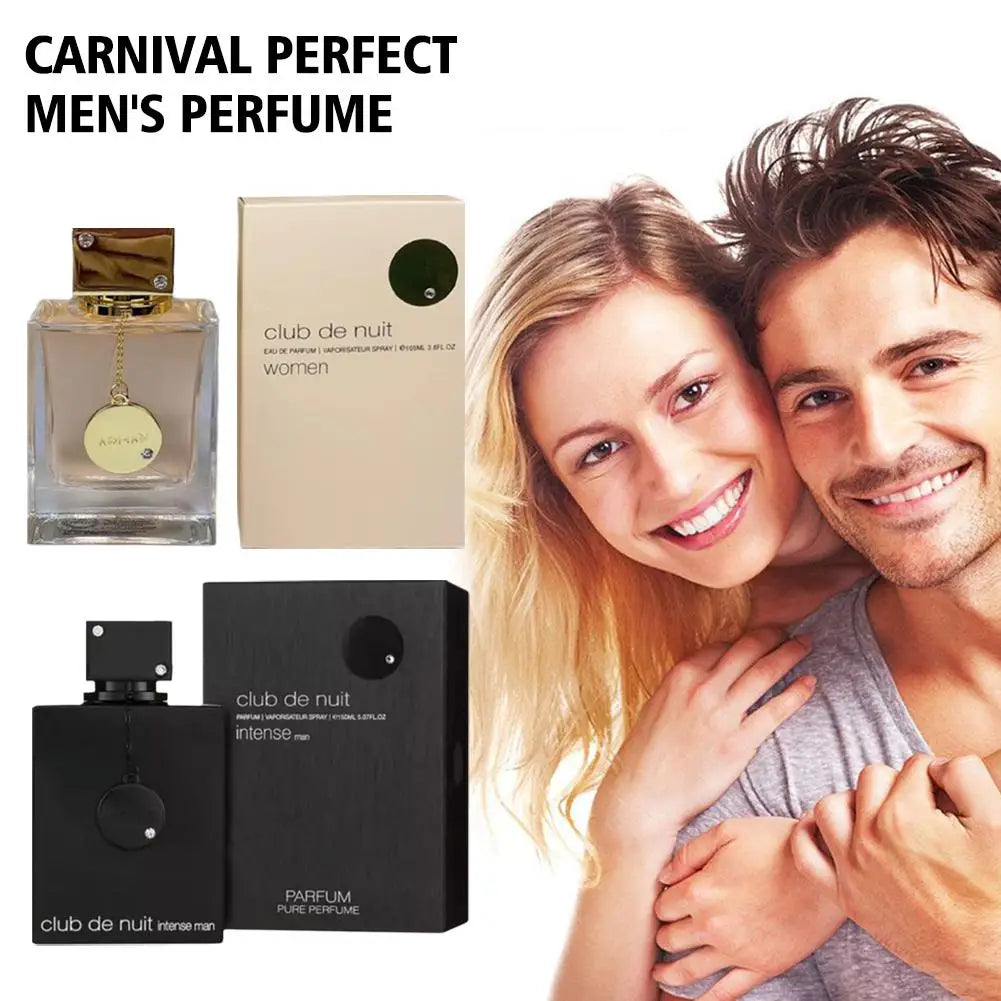 Long-lasting unisex Armaf Nightclub Carnival perfume bottle, 105ml, with sleek design and vibrant scent profile.