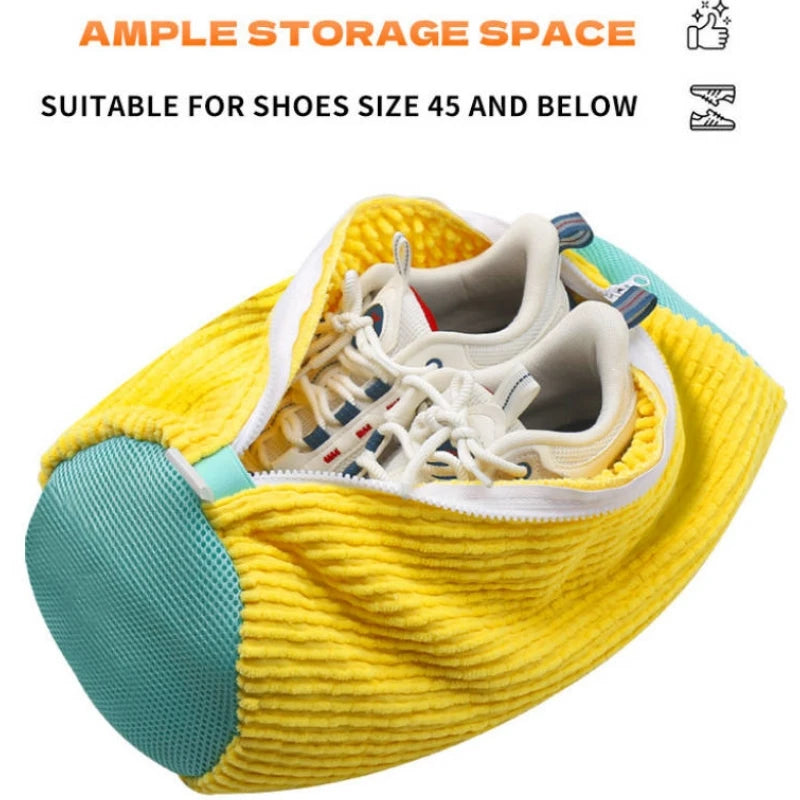 Showlu Smart General portable shoe cleaner brush with multiple bristle sections for easy shoe cleaning.