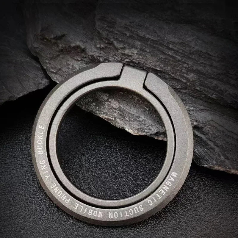 Magnetic Foldable Ring Holder and Removable Grip for MagSafe iPhone